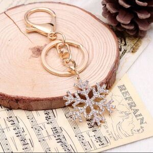 Christmas rhinestone, snowflake bag, charm